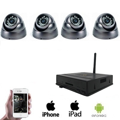 4x Draadloze Dome Camera - €659.95 : Spyshop voor uw GPS Tracker GSM Alarmsysteem Draadloze Verborgen Camera